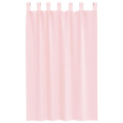 Voilages à œillets 2 pcs rose clair 140 x 175 cm 630166630166