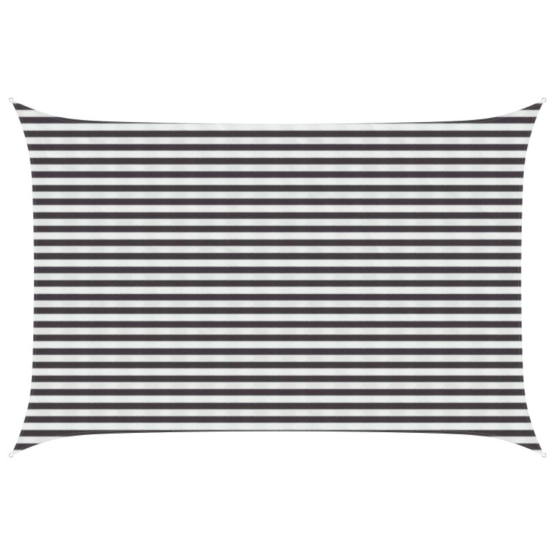 Voile d'ombre Anthracite et blanc 3 x 4 m HDPE 630168630168