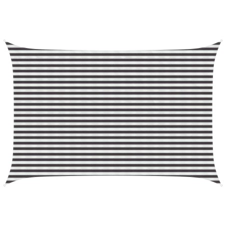 Voile d'ombre Anthracite et blanc 3 x 4 m HDPE 630168630168