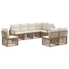 Ensemble de canapé de jardin 8 pcs Beige polyrotin 630175630175