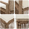 Ensemble de canapé de jardin 8 pcs Beige polyrotin 630175630175