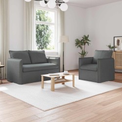 Ensemble de Canapés 2 pcs Gris foncé 136 x 82 x 85 cm Tissu 630180630180