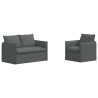 Ensemble de Canapés 2 pcs Gris foncé 136 x 82 x 85 cm Tissu 630180630180