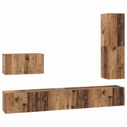 Ensemble meuble TV 4 pcs Bois Ancien Bois d'ingénierie 630182630182