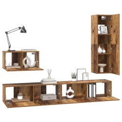 Ensemble meuble TV 4 pcs Bois Ancien Bois d'ingénierie 630182630182