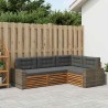 Ensemble de canapés d'extérieur 4 pcs Naturel et Anthracite 630183630183