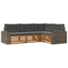 Ensemble de canapés d'extérieur 4 pcs Naturel et Anthracite 630183630183