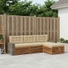 Ensemble de canapés d'extérieur 4 pcs Naturel et Beige 630184630184