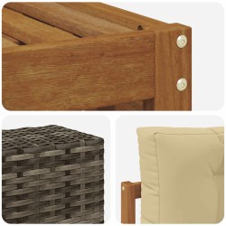 Ensemble de canapés d'extérieur 4 pcs Naturel et Beige 630184630184
