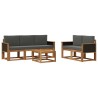 Ensemble de canapés d'extérieur 6 pcs Naturel et Anthracite 630191630191