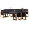 Ensemble de canapés d'extérieur 8 pcs Naturel et noir 630192630192