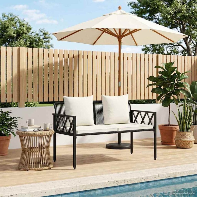 Bancs d'extérieur 2 -Seater 116 x 56 x 75 cm polyrotin 630194630194