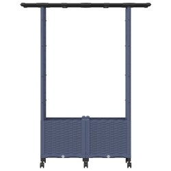 Lit Élevé avec Treillis et Toit Gris 124,5 x 40 x 142 cm PP 630198630198