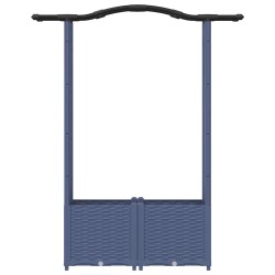 Lit Élevé avec Treillis et Toit Gris 125 x 40 x 138 cm PP 630199630199