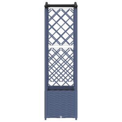 Lit Élevé avec Treillis et Toit Gris 125 x 40 x 138 cm PP 630199630199