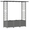 Lit Élevé avec Treillis et Toit Gris clair 162,5 x 40 x 136 cm 630200630200