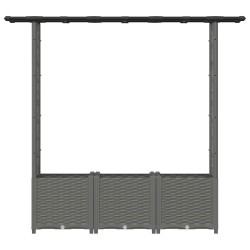 Lit Élevé avec Treillis et Toit Gris clair 162,5 x 40 x 136 cm 630200630200