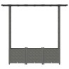 Lit Élevé avec Treillis et Toit Gris clair 162,5 x 40 x 136 cm 630200630200