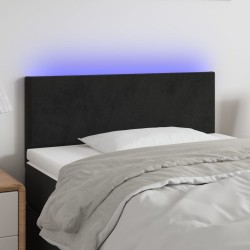 Tête de lit à LED Noir 100x5x78/88 cm Velours 630201630201