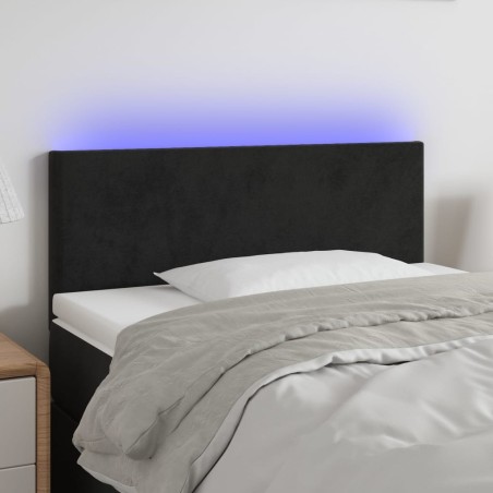 Tête de lit à LED Noir 100x5x78/88 cm Velours 630201630201