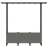 Lit Élevé avec Treillis et Toit Gris clair 162,5 x 40 x 142 cm 630202630202