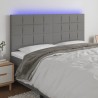 Tête de lit à LED Gris foncé 160x5x118/128 cm Tissu 630203630203