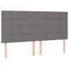 Tête de lit à LED Gris foncé 160x5x118/128 cm Tissu 630203630203