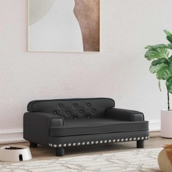 Lit pour chien noir 70x45x30 cm similicuir 630204630204