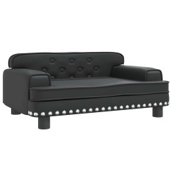 Lit pour chien noir 70x45x30 cm similicuir 630204630204