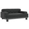 Lit pour chien noir 70x45x30 cm similicuir 630204630204