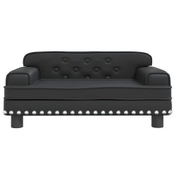 Lit pour chien noir 70x45x30 cm similicuir 630204630204