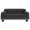 Lit pour chien noir 70x45x30 cm similicuir 630204630204