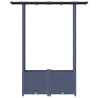 Lit Élevé avec Treillis et Toit Gris 124,5 x 40 x 136 cm PP 630205630205