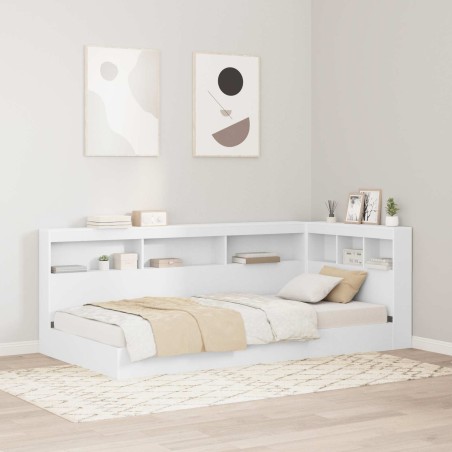 Tête de lit de rangement Blanc 100 cm Bois d'ingénierie 630206630206
