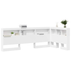 Tête de lit de rangement Blanc 100 cm Bois d'ingénierie 630206630206
