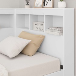 Tête de lit de rangement Blanc 100 cm Bois d'ingénierie 630206630206