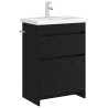 Meuble sous lavabo de salle de bain Chêne noir 630208630208