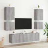 Meubles TV muraux 2pcs sonoma gris 40,5x30x40cm bois ingénierie 630209630209