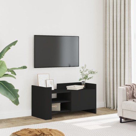 Meuble TV noir 80x35x40 cm bois d’ingénierie 630210630210