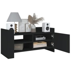 Meuble TV noir 80x35x40 cm bois d’ingénierie 630210630210