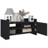Meuble TV noir 80x35x40 cm bois d’ingénierie 630210630210