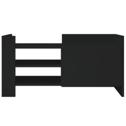 Meuble TV noir 80x35x40 cm bois d’ingénierie 630210630210
