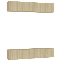 Meubles TV 4 pcs Chêne sonoma 80x30x30 cm Bois d'ingénierie 630214630214