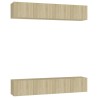 Meubles TV 4 pcs Chêne sonoma 80x30x30 cm Bois d'ingénierie 630214630214