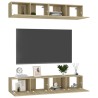 Meubles TV 4 pcs Chêne sonoma 80x30x30 cm Bois d'ingénierie 630214630214