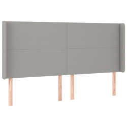 Tête de lit à LED Gris clair 203x16x118/128 cm Tissu 630217630217