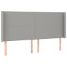 Tête de lit à LED Gris clair 203x16x118/128 cm Tissu 630217630217