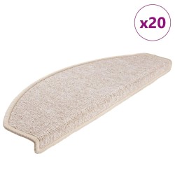 Tapis d'escalier lot de 20 65 x 24 x 4 cm taupe demi-rond grand format 630219630219