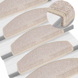 Tapis d'escalier lot de 20 65 x 24 x 4 cm taupe demi-rond grand format 630219630219