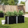 Jardinière noir 150x50 cm bois massif de pin 630221630221